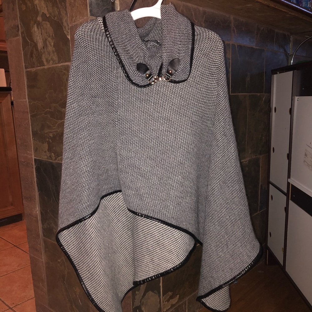 Black and White Poncho